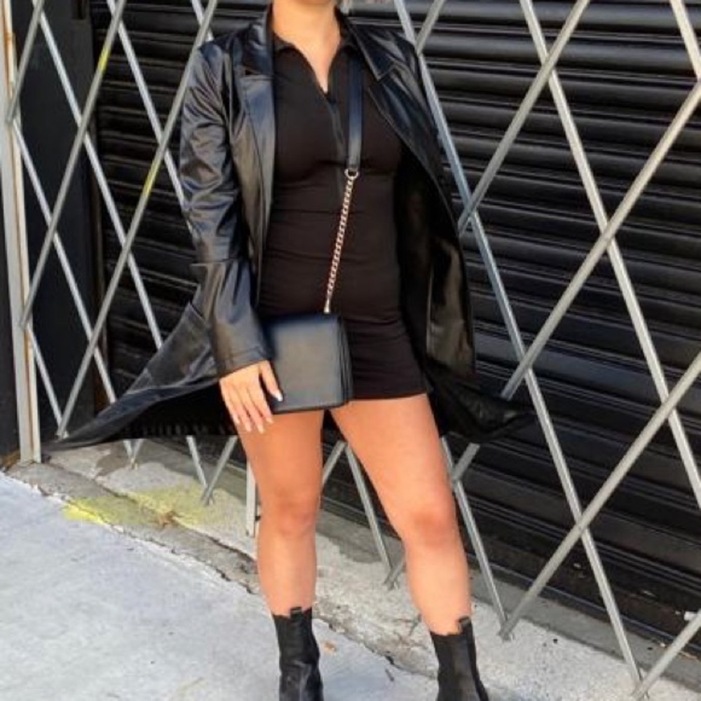 Black Faux Leather Jacket